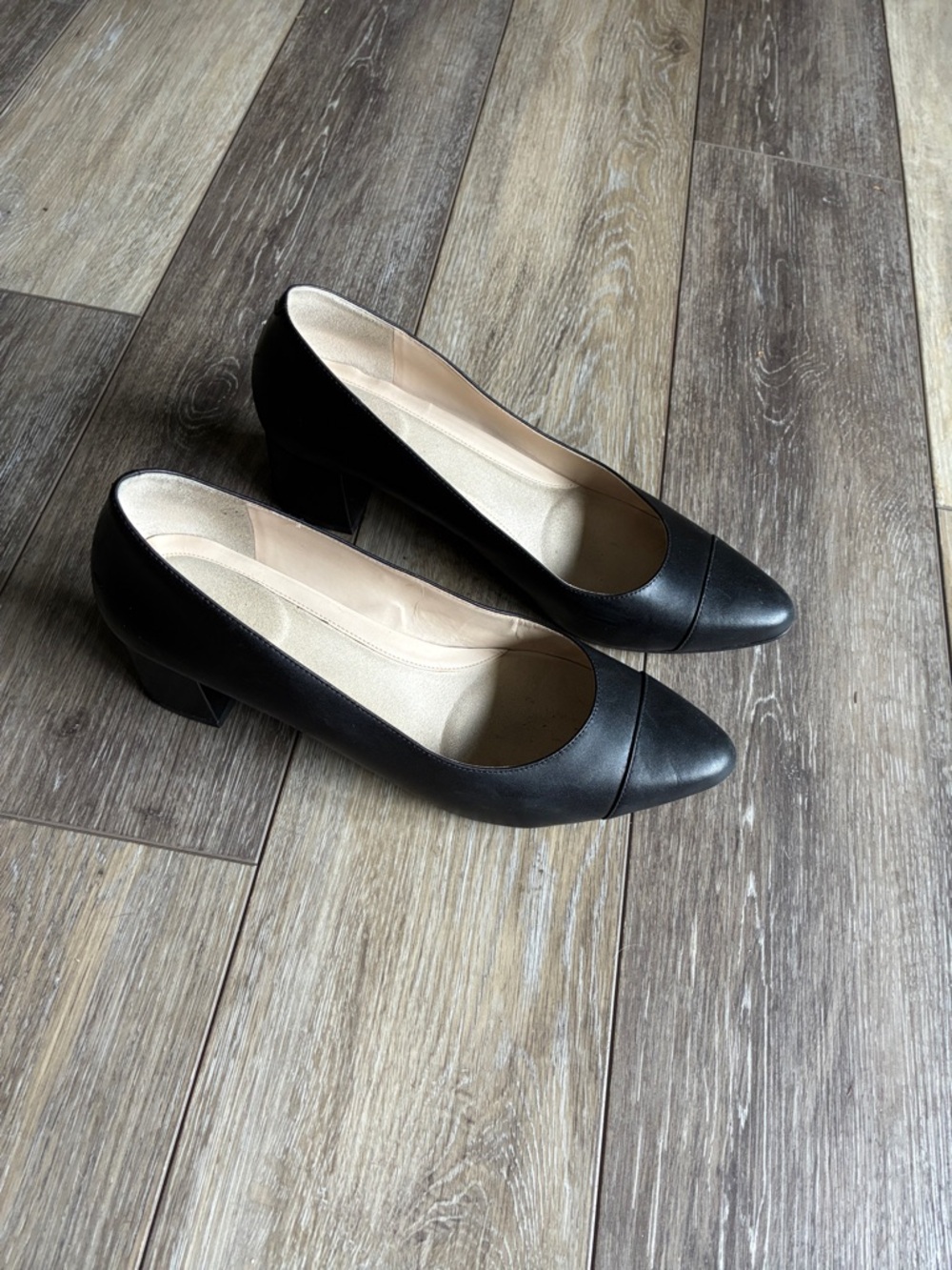 Cole Haan Black Block Heel Pumps